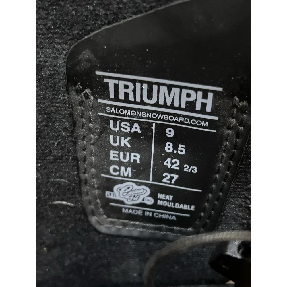 Salomon Triumph Snowboard Men's Size 9 Black Brown